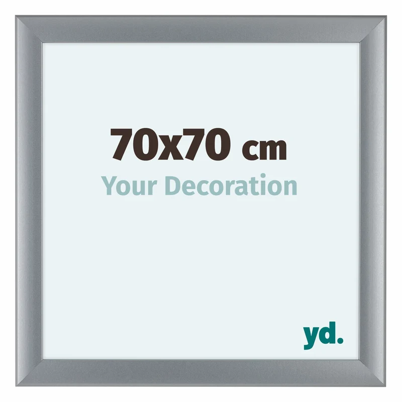 Bilderrahmen 70x70 cm - Silber Matt - MDF - Como