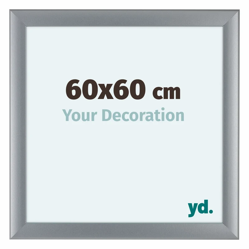 Bilderrahmen 60x60 cm - Silber Matt - MDF - Como