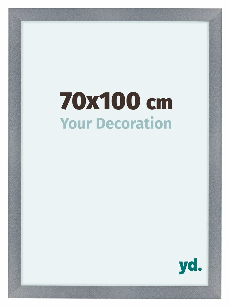 Bilderrahmen 70x100 cm - Aluminium - Gebürstet - MDF - Como