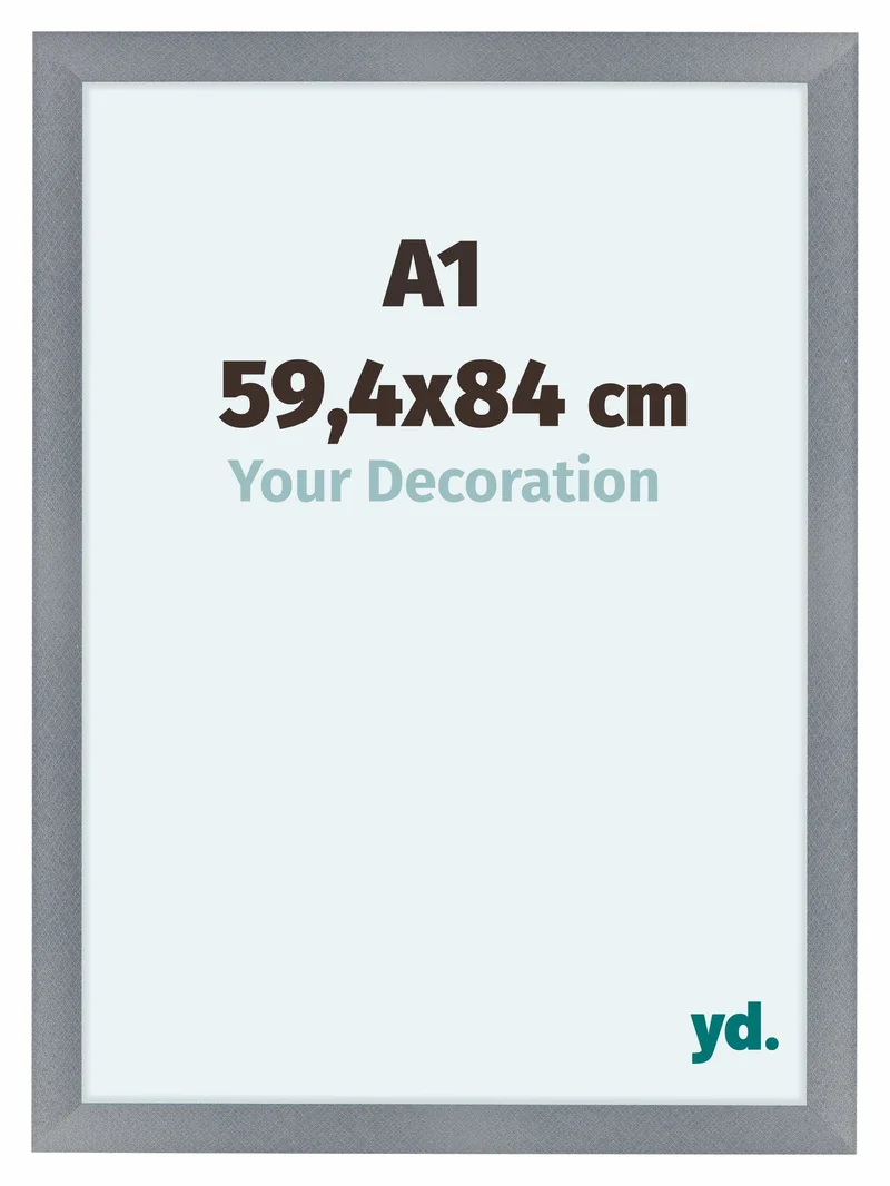 Bilderrahmen A1 - 59,4x84 cm - Aluminium - Gebürstet - MDF - Como