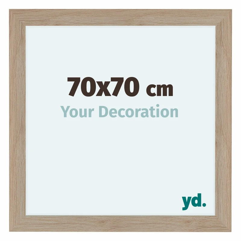 Bilderrahmen 70x70 cm - Eiche Hell - MDF - Como