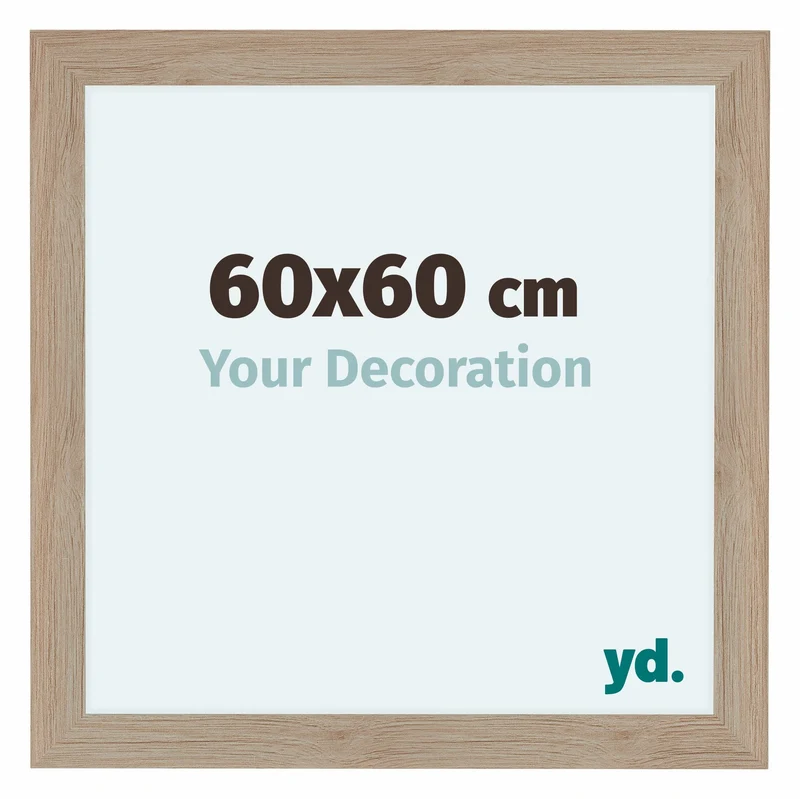 Bilderrahmen 60x60 cm - Eiche Hell - MDF - Como