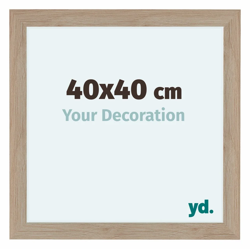 Bilderrahmen 40x40 cm - Eiche Hell - MDF - Como