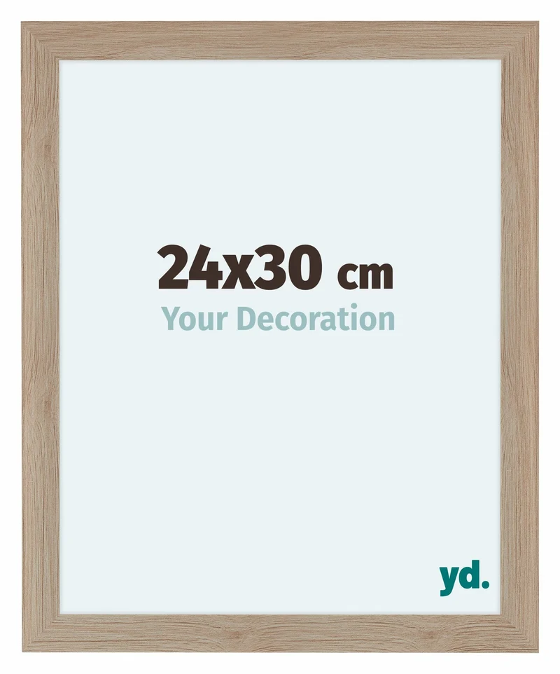 Bilderrahmen 24x30 cm - Eiche Hell - MDF - Como