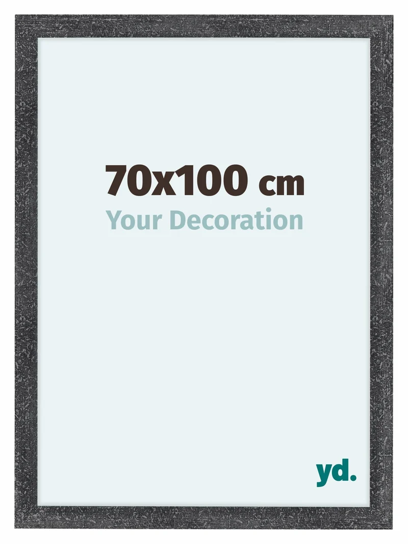 Bilderrahmen 70x100 cm - Grau Gewischt - MDF - Como