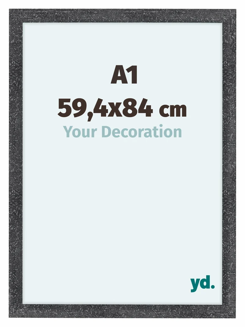 Bilderrahmen A1 - 59,4x84 cm - Grau Gewischt - MDF - Como