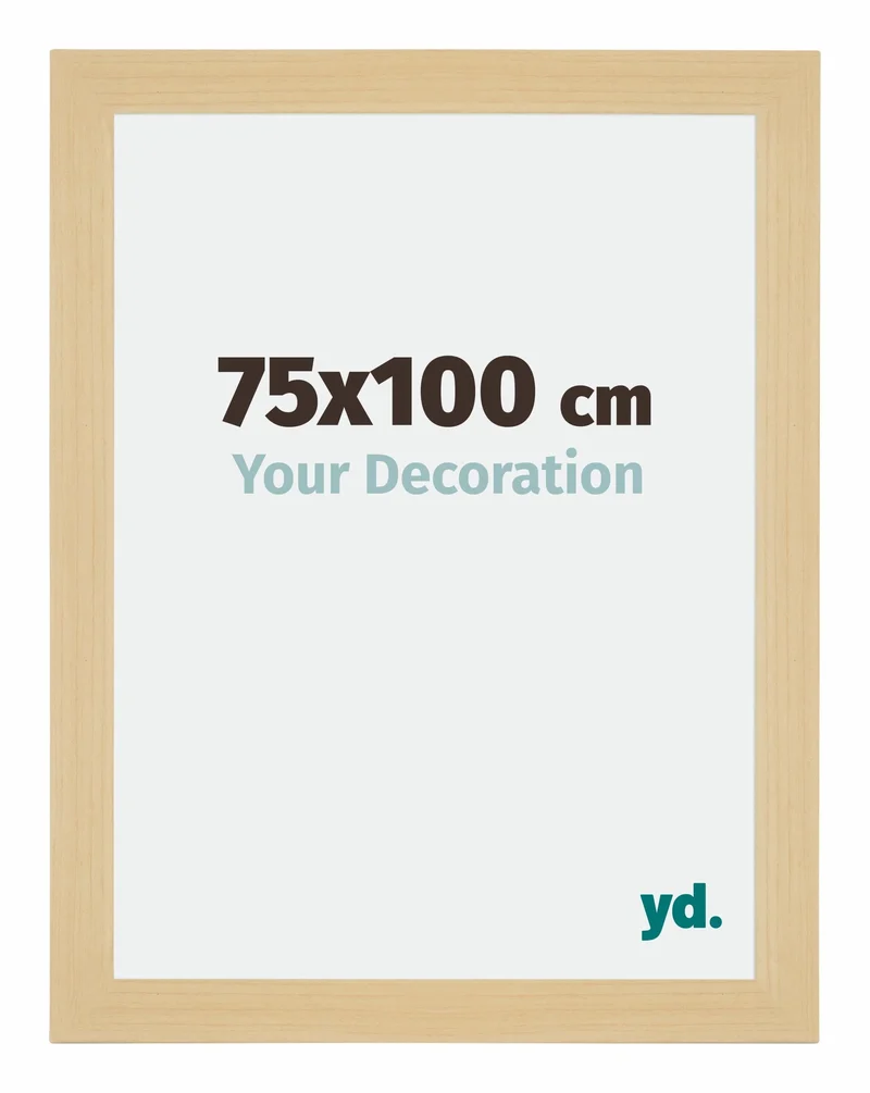 Bilderrahmen 75x100 cm - Ahorn Dekor - MDF - Mura