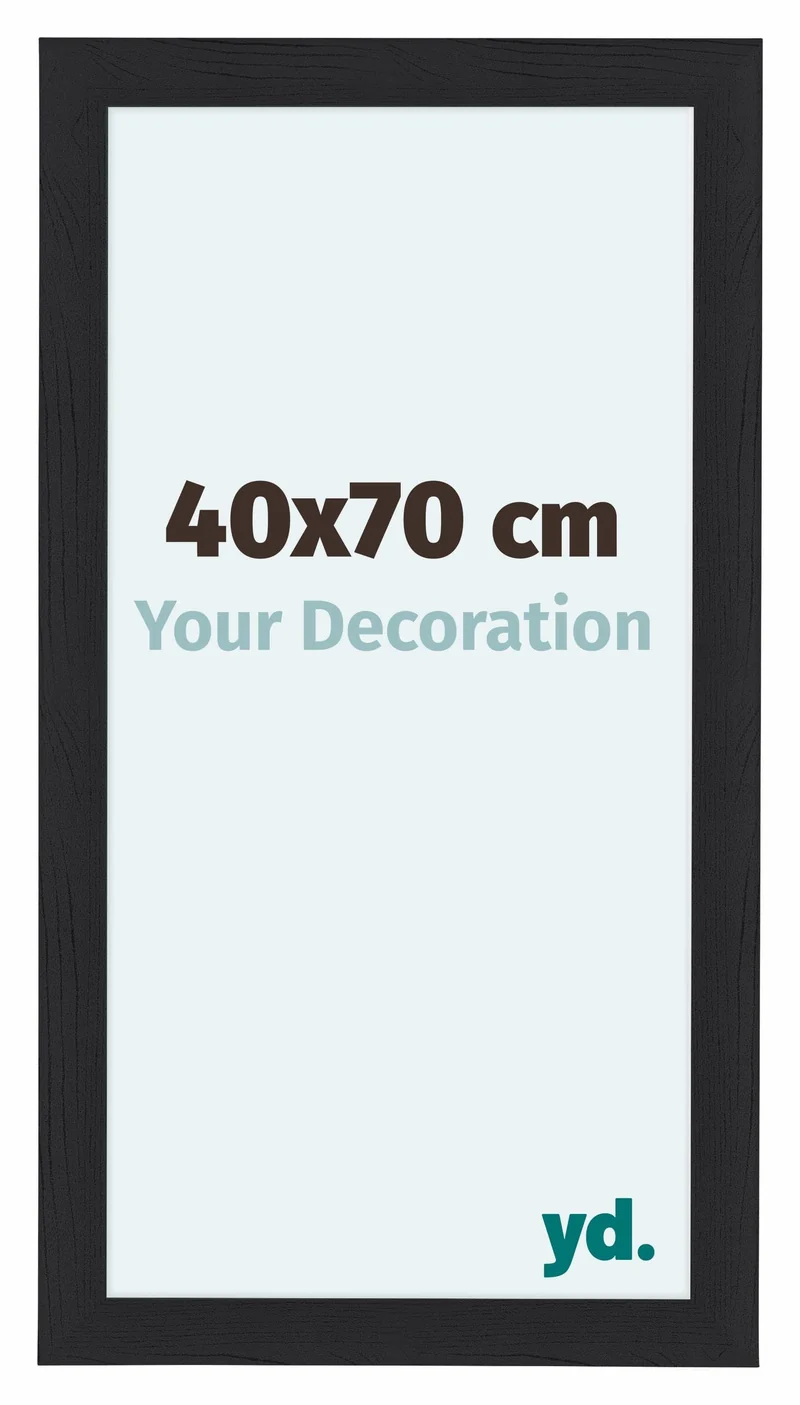 Bilderrahmen 40x70 cm - Schwarz Gemasert - MDF - Como