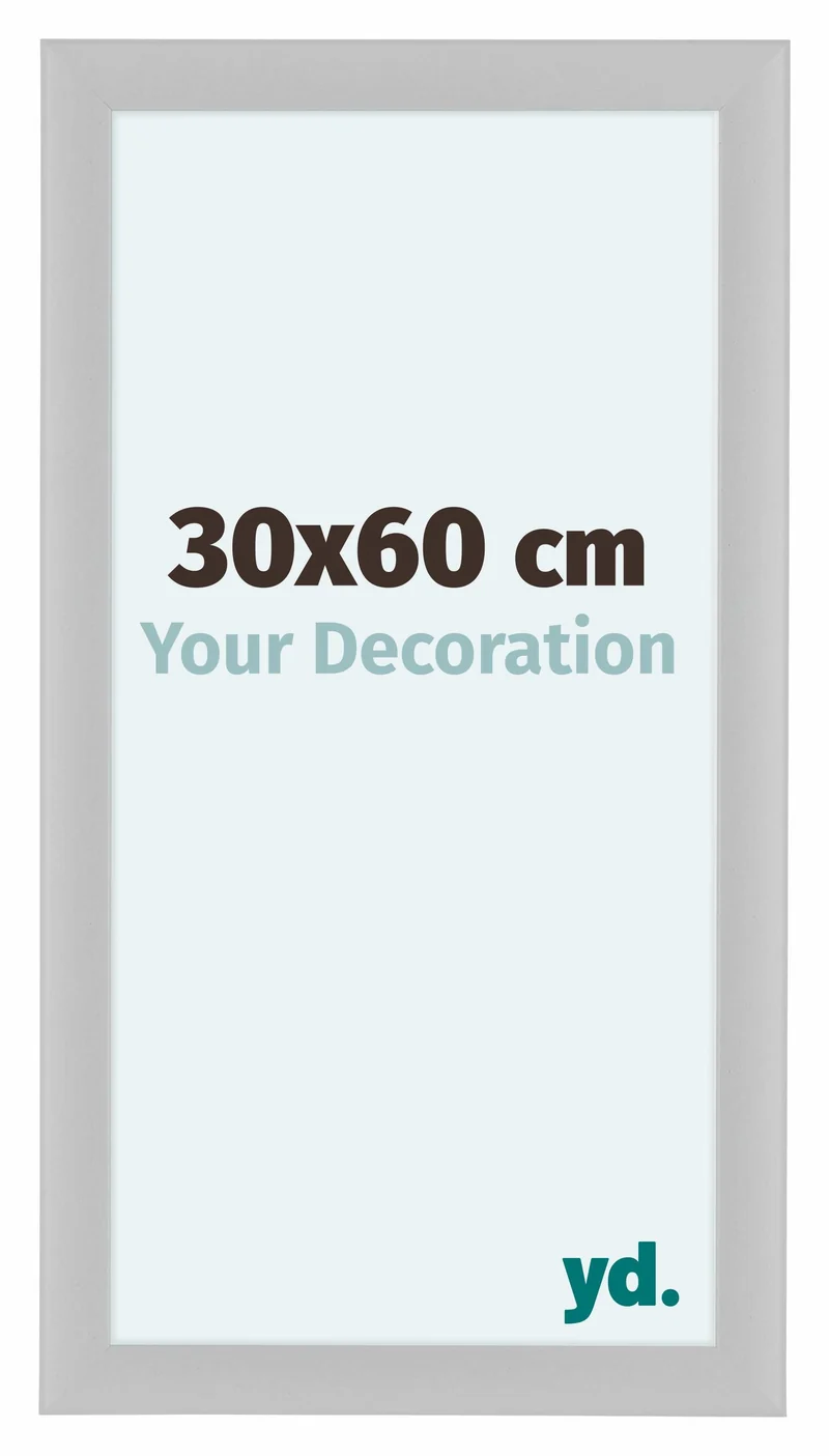 Bilderrahmen 30x60 cm - Weiß Matt - MDF - Como