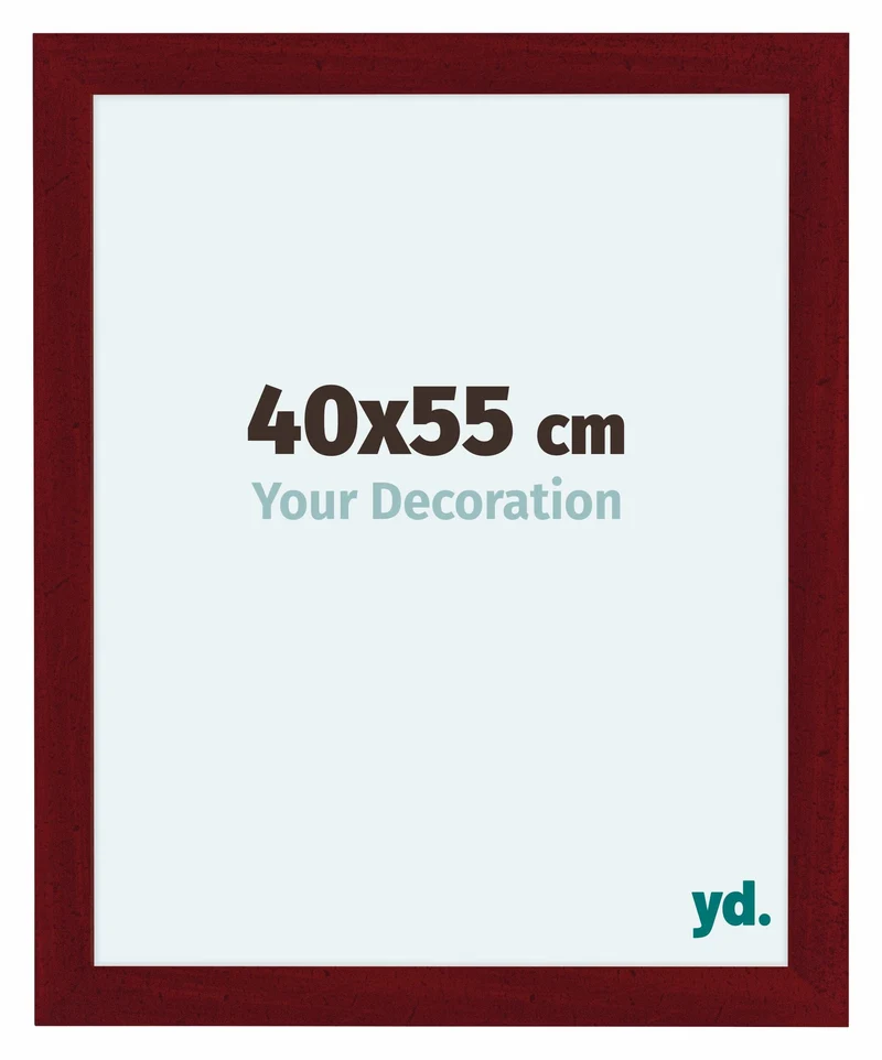 Bilderrahmen 40x55 cm - Weinrot Gewischt - MDF - Como