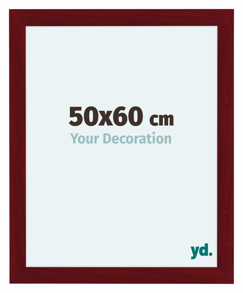 Bilderrahmen 50x60 cm - Weinrot Gewischt - MDF - Como