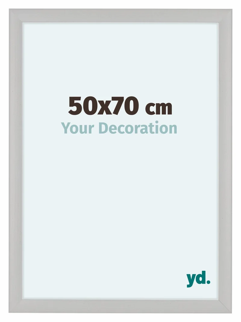 Bilderrahmen 50x70 cm - Weiß Gemasert - MDF - Como