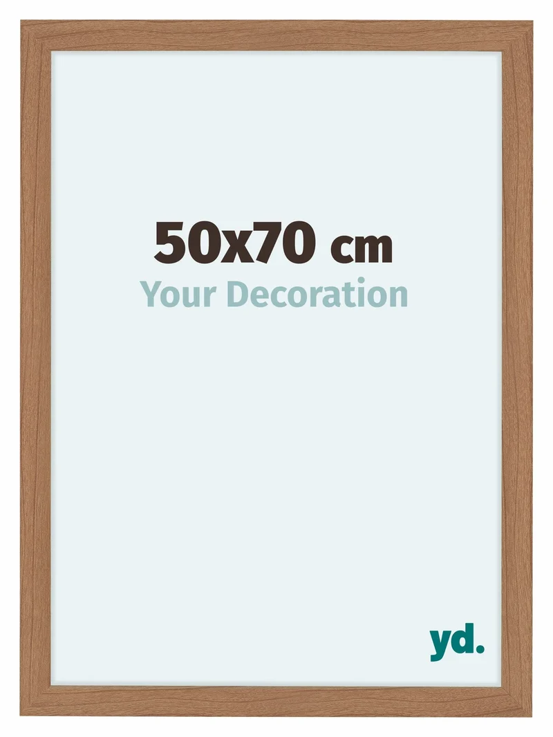 Bilderrahmen 50x70 cm - Nussbaum Hell - MDF - Como