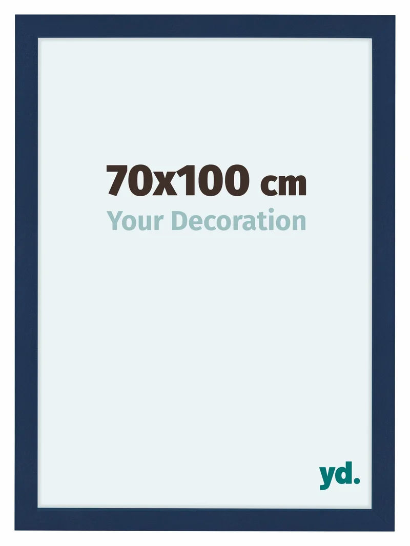 Bilderrahmen 70x100 cm - Dunkelblau Gewischt - MDF - Como