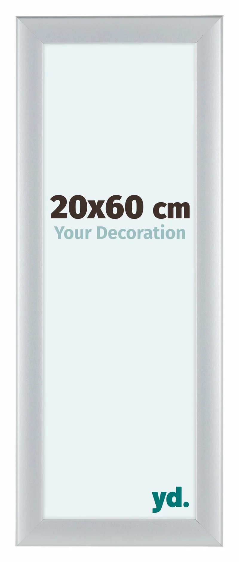 Bilderrahmen 20x60 cm - Silber Matt - MDF - Como