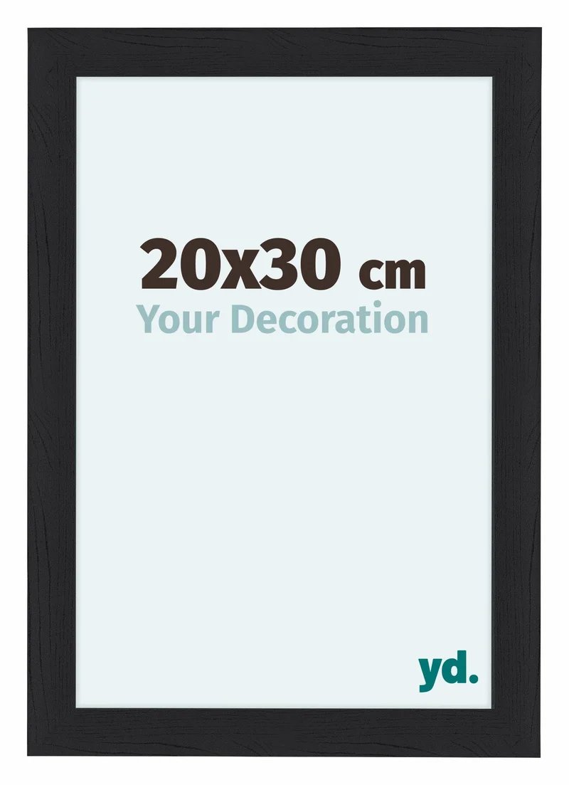 Bilderrahmen 20x30 cm - Schwarz Gemasert - MDF - Como