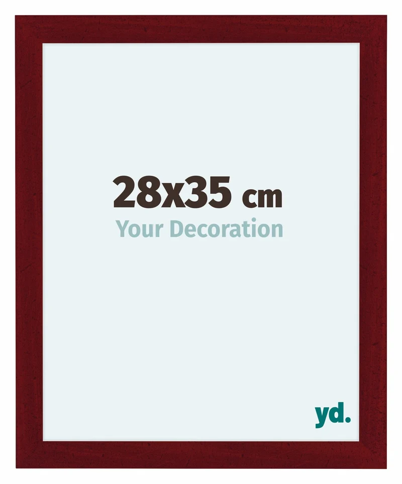 Bilderrahmen 28x35 cm - Weinrot Gewischt - MDF - Como