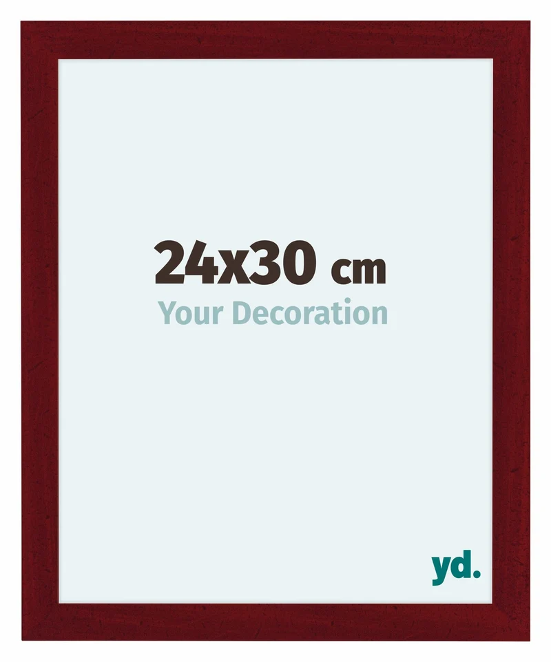 Bilderrahmen 24x30 cm - Weinrot Gewischt - MDF - Como