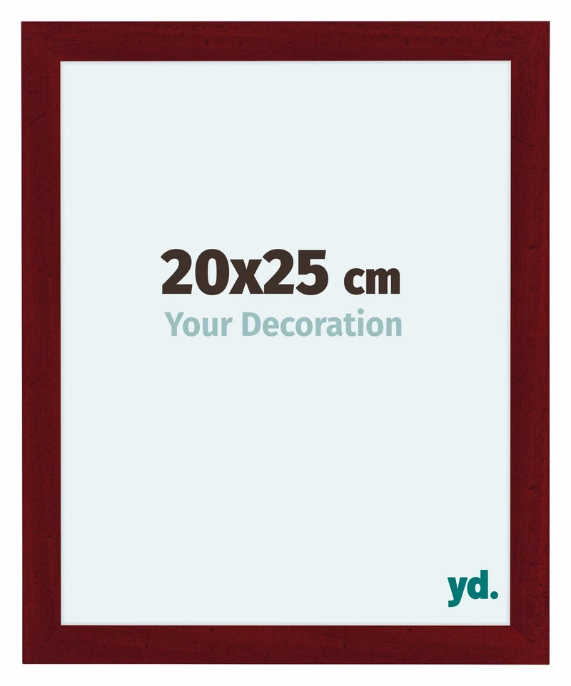 Bilderrahmen 20x25 cm - Weinrot Gewischt - MDF - Como
