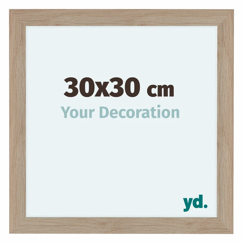 Bilderrahmen 30x30 cm - Eiche Hell - MDF - Como