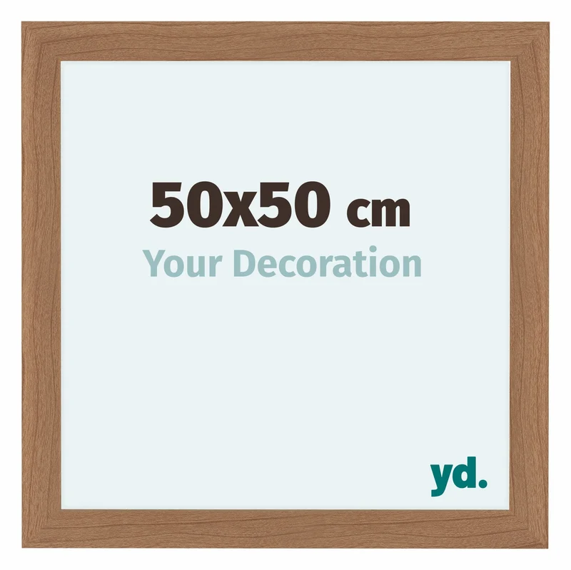 Bilderrahmen 50x50 cm - Nussbaum Hell - MDF - Como