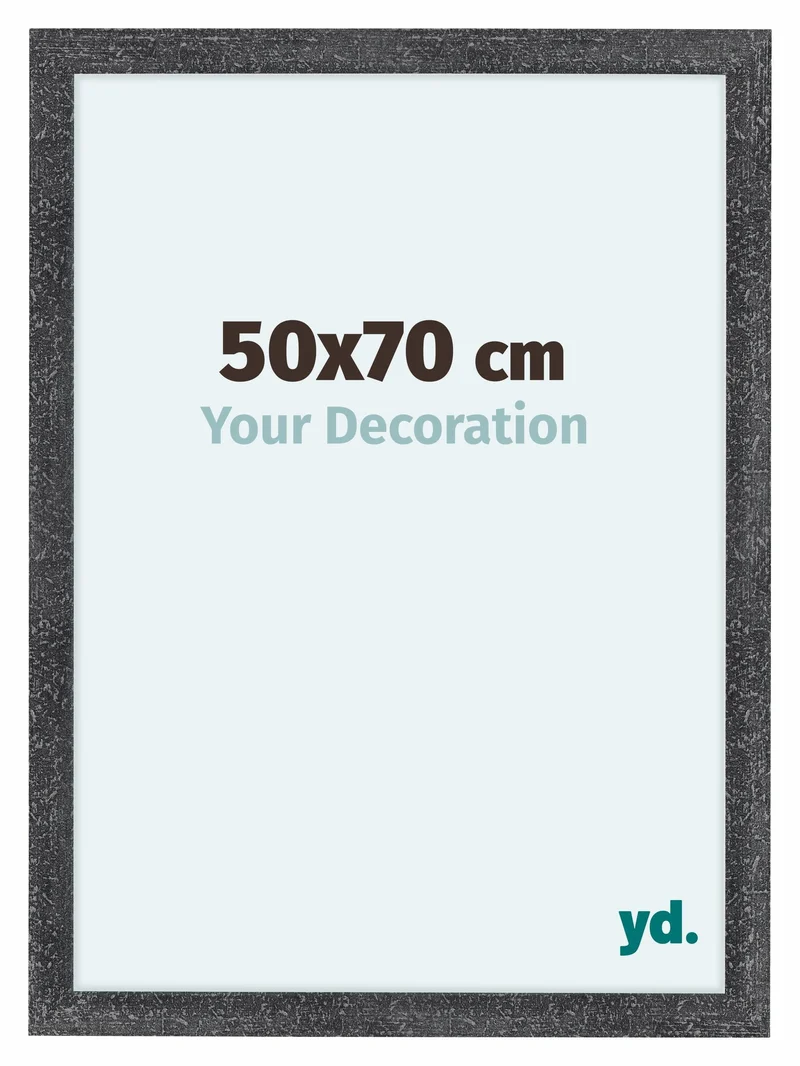 Bilderrahmen 50x70 cm - Grau Gewischt - MDF - Como