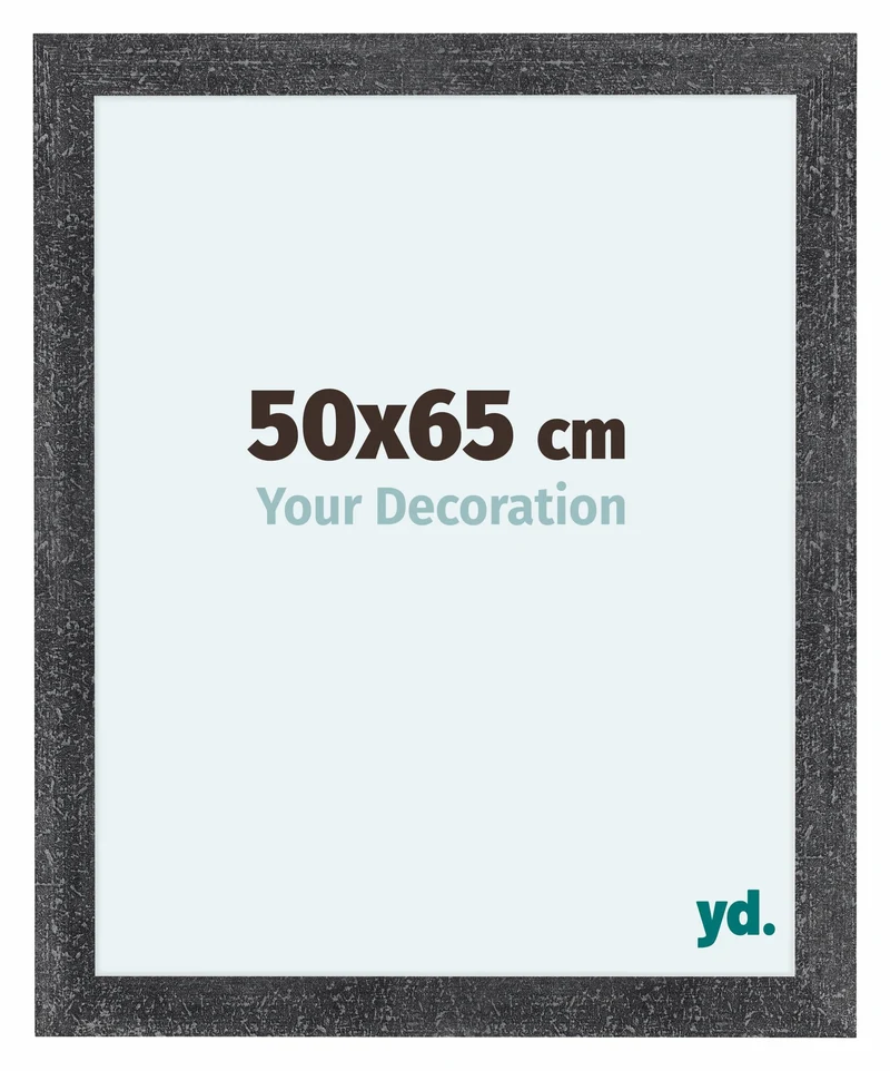 Bilderrahmen 50x65 cm - Grau Gewischt - MDF - Como