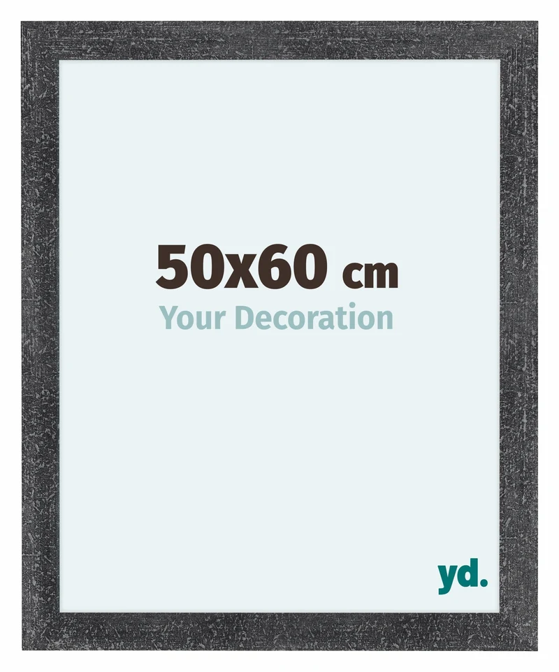 Bilderrahmen 50x60 cm - Grau Gewischt - MDF - Como