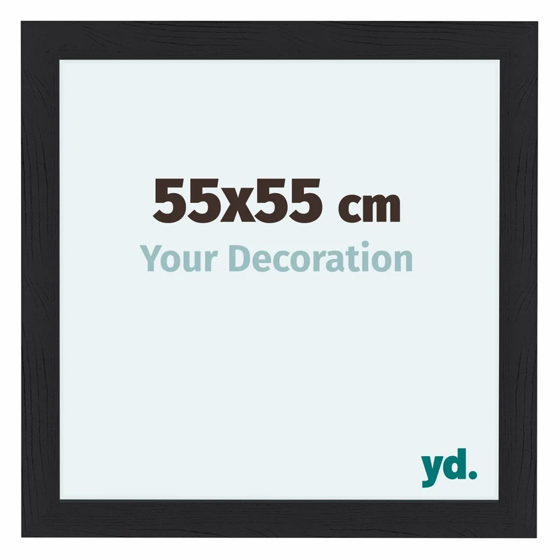 Bilderrahmen 55x55 cm - Schwarz Gemasert - MDF - Como