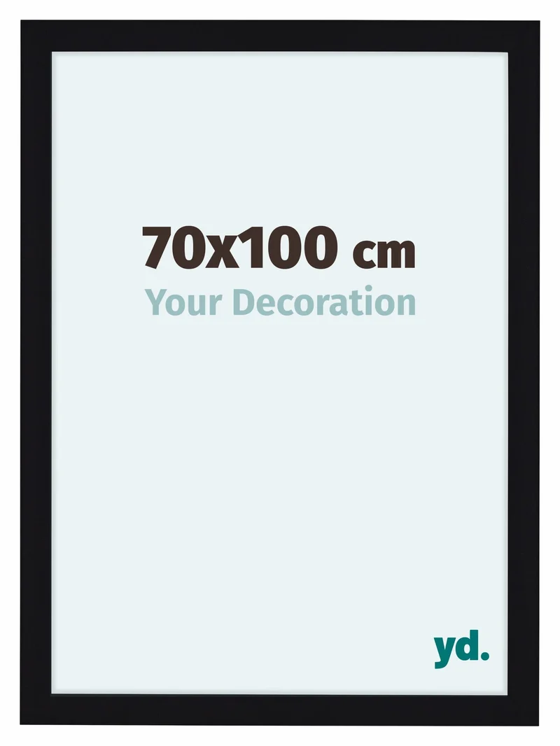 Bilderrahmen 70x100 cm - Schwarz Hochglanz - MDF - Como