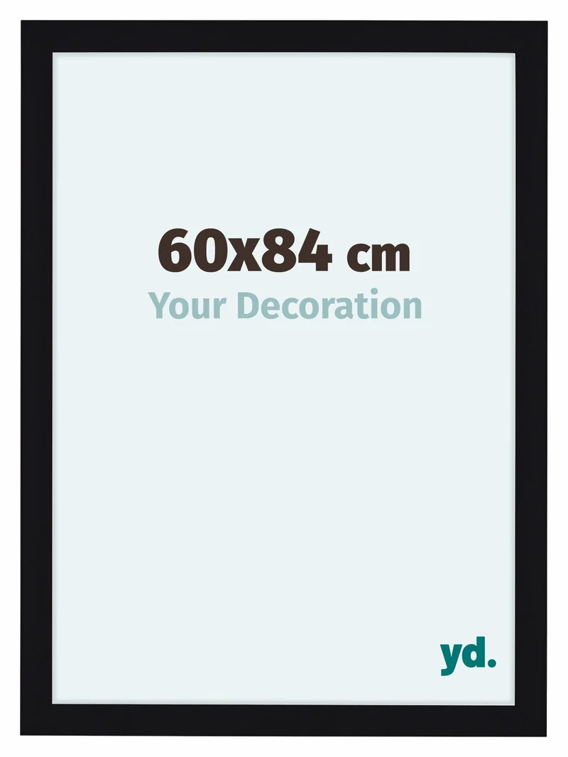 Bilderrahmen 60x84 cm - Schwarz Hochglanz - MDF - Como