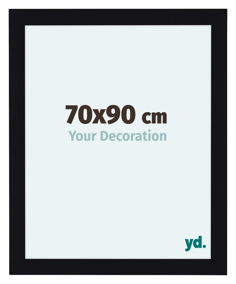 Bilderrahmen 70x90 cm - Schwarz Hochglanz - MDF - Como