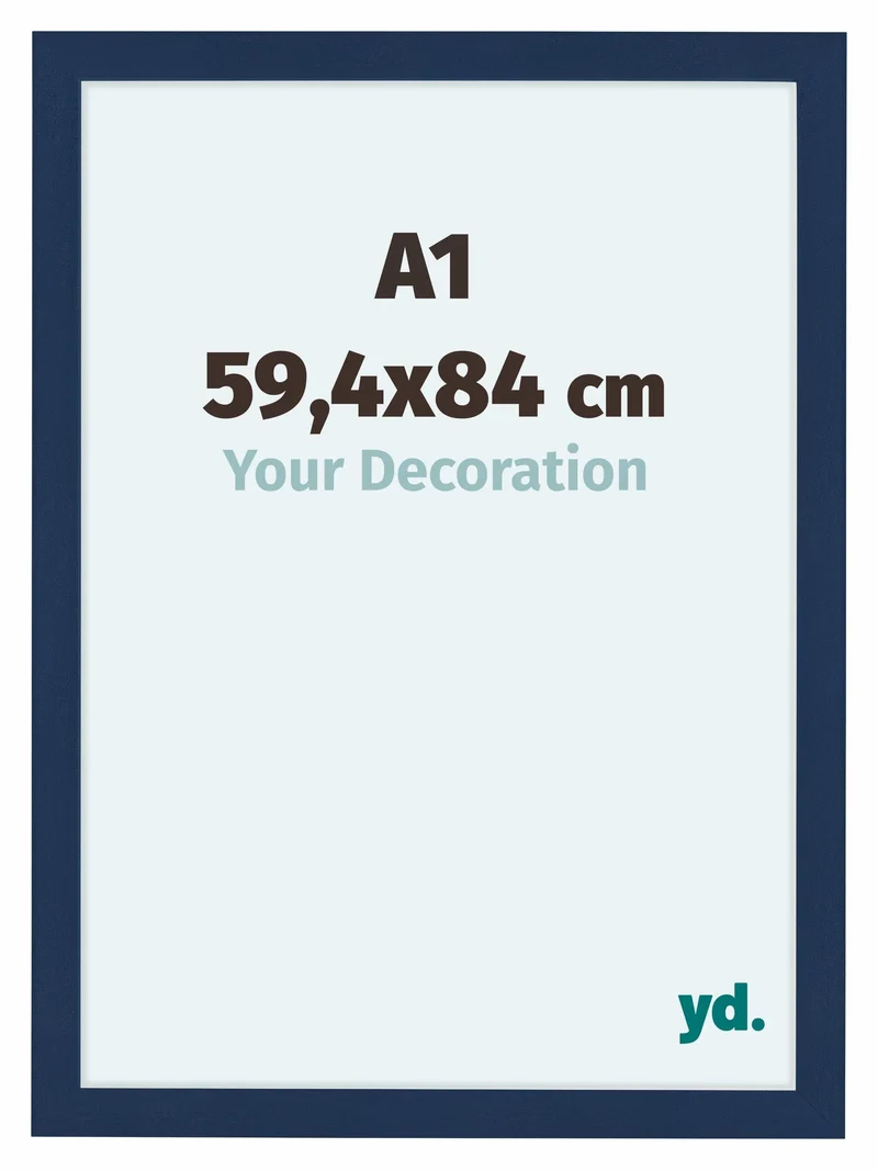 Bilderrahmen A1 - 59,4x84 cm - Dunkelblau Gewischt - MDF - Como