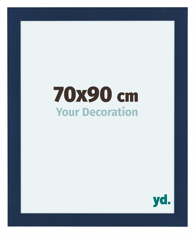 Bilderrahmen 70x90 cm - Dunkelblau Gewischt - MDF - Como