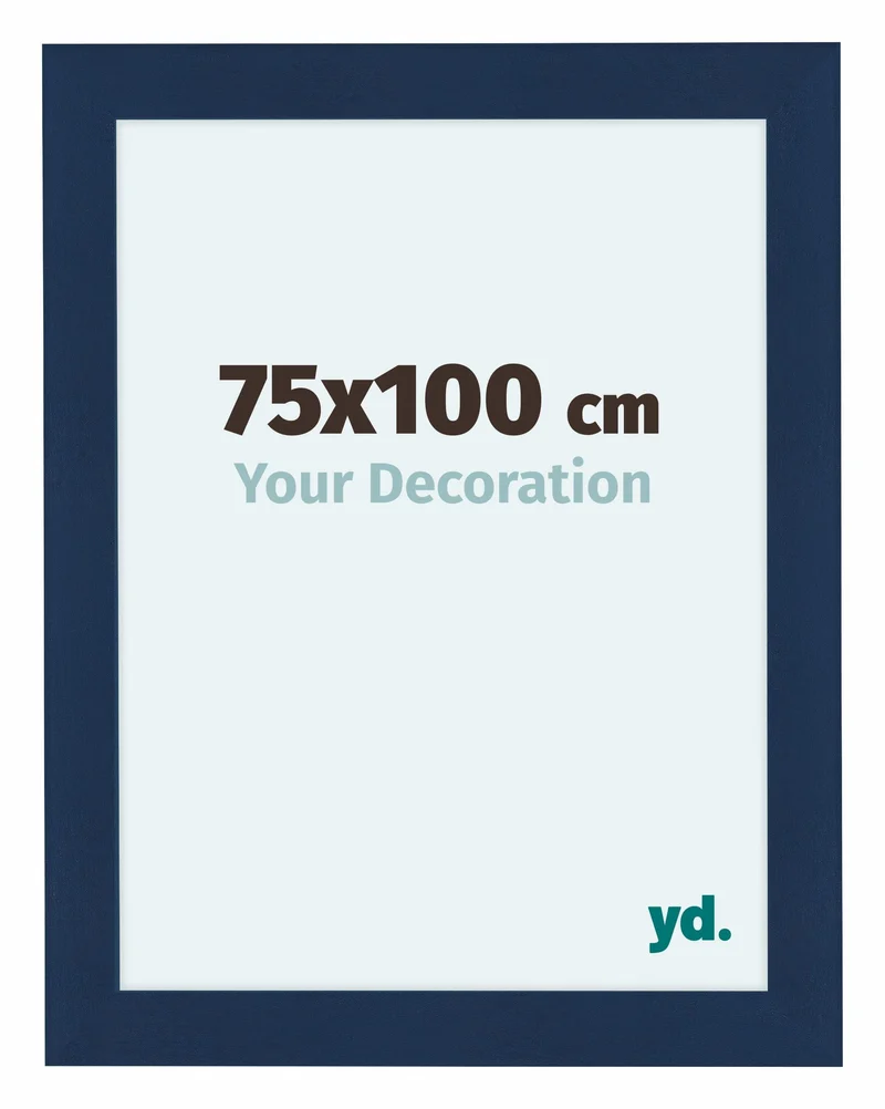 Bilderrahmen 75x100 cm - Dunkelblau Gewischt - MDF - Como