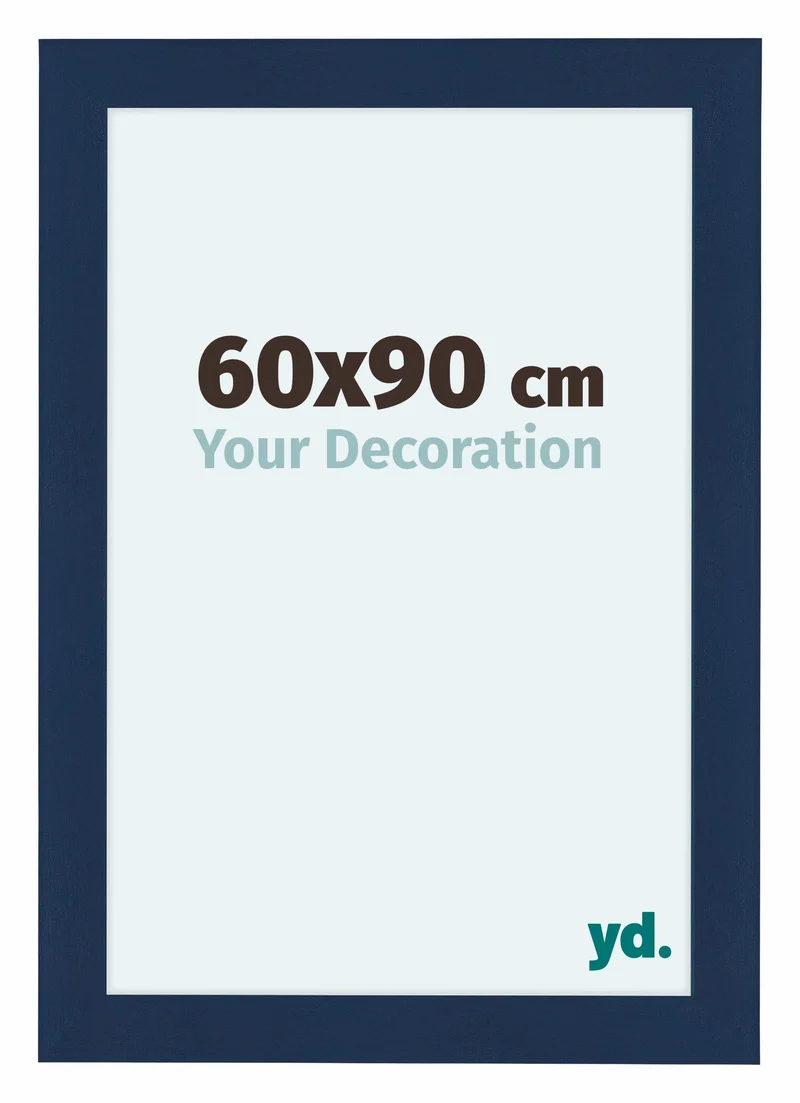 Bilderrahmen 60x90 cm - Dunkelblau Gewischt - MDF - Como