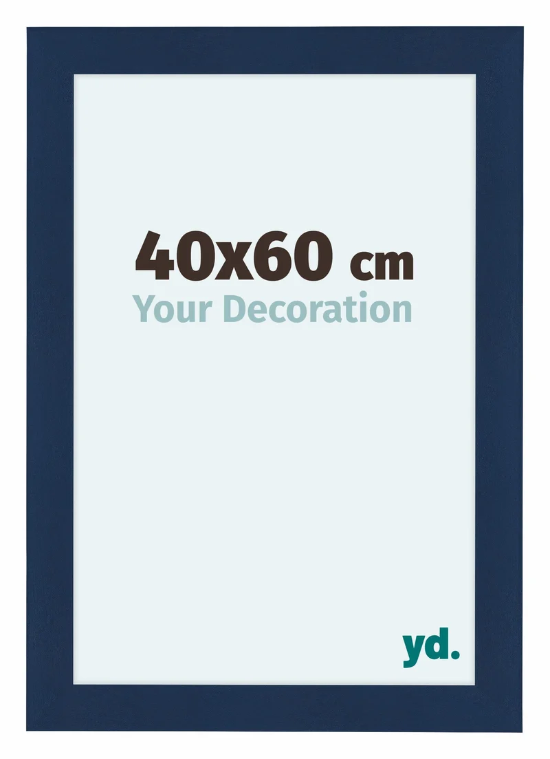 Bilderrahmen 40x60 cm - Dunkelblau Gewischt - MDF - Como
