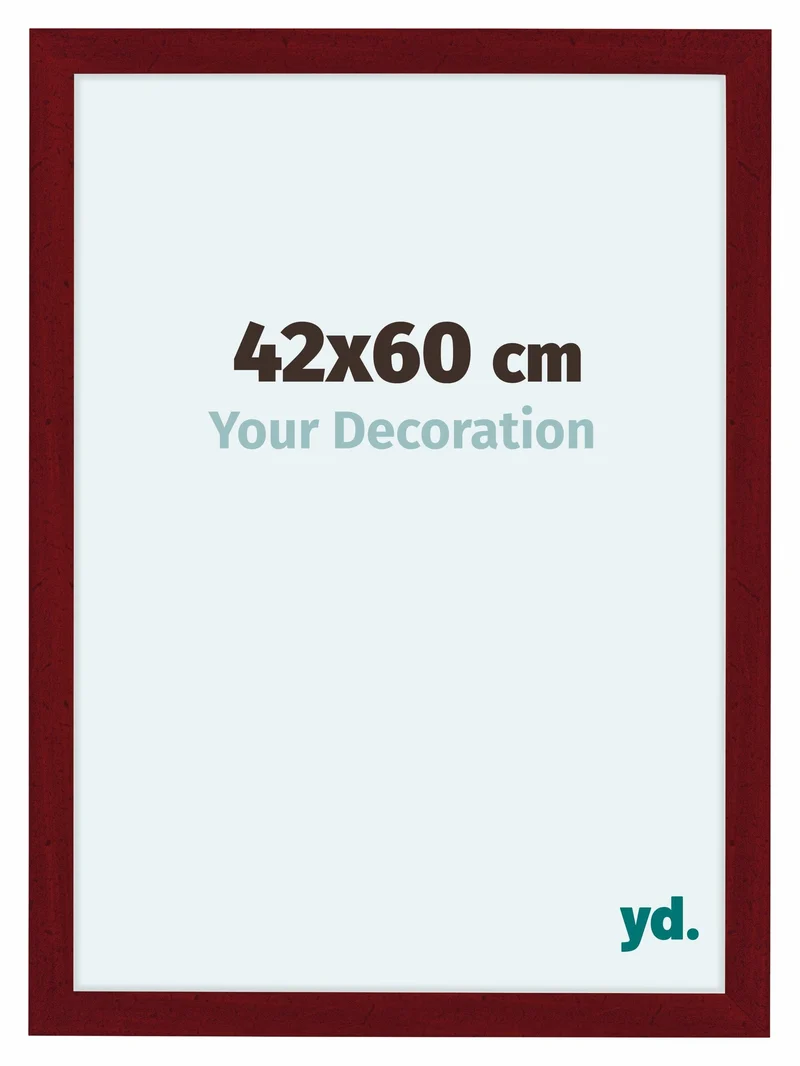 Bilderrahmen 42x60 cm - Weinrot Gewischt - MDF - Como