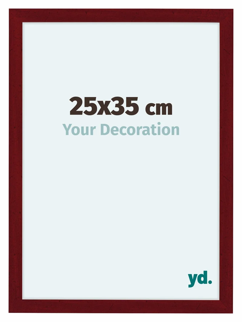Bilderrahmen 25x35 cm - Weinrot Gewischt - MDF - Como