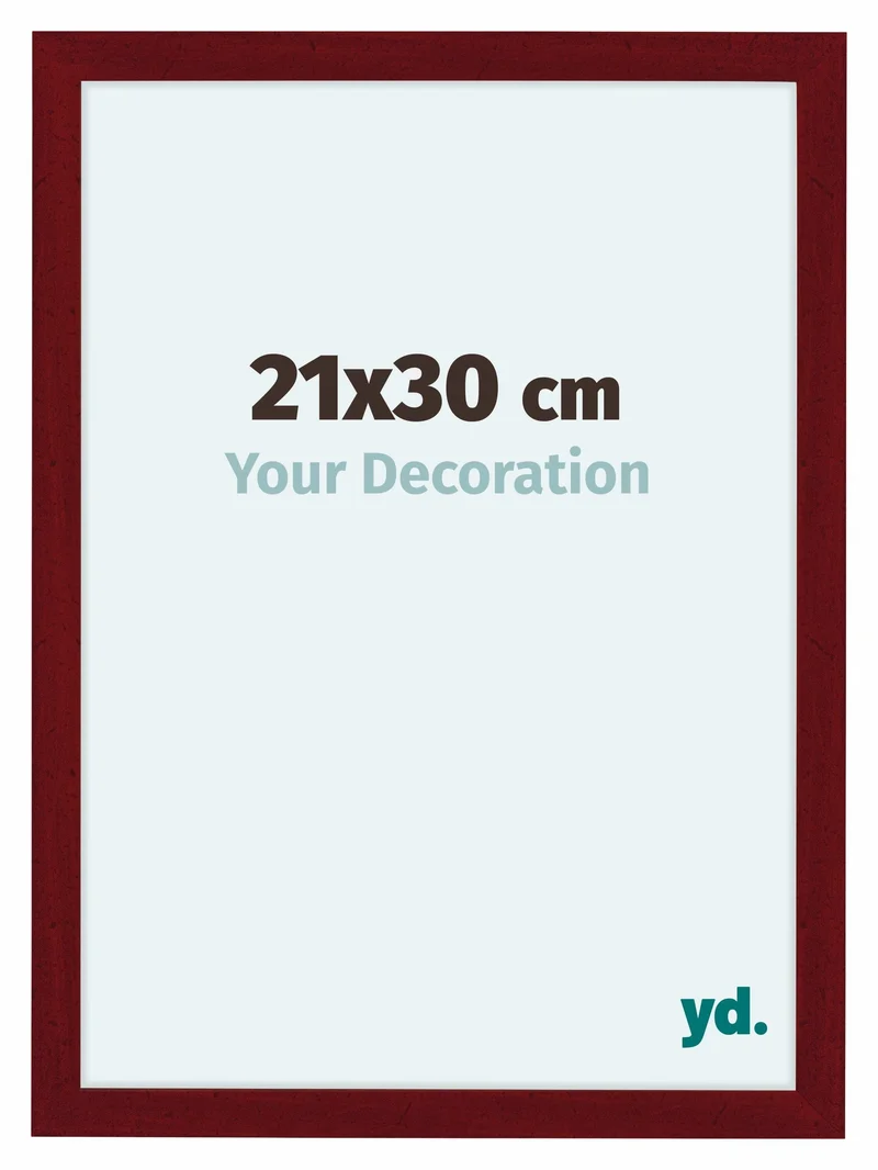 Bilderrahmen 21x30 cm - Weinrot Gewischt - MDF - Como