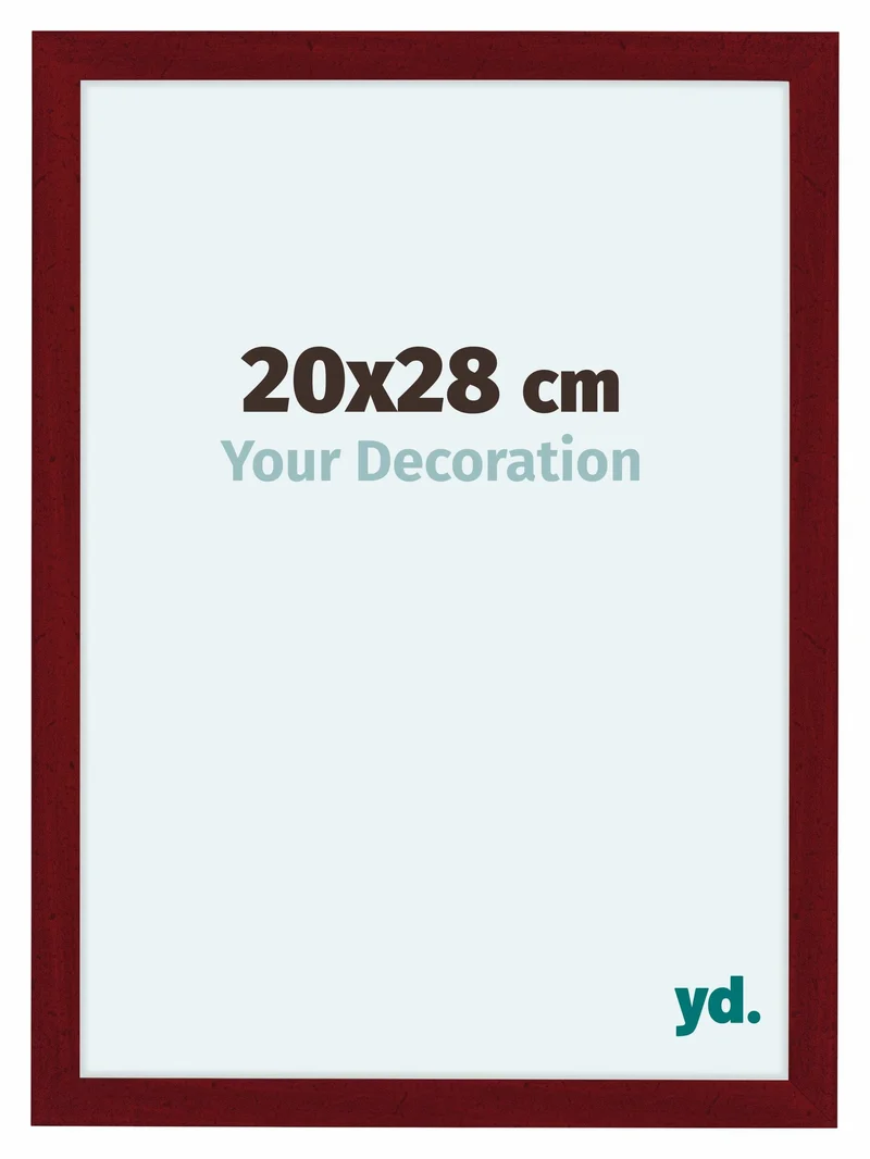 Bilderrahmen 20x28 cm - Weinrot Gewischt - MDF - Como