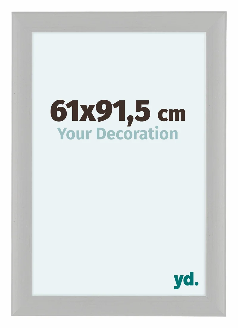 Bilderrahmen 61x91,5 cm - Weiß Gemasert - MDF - Como