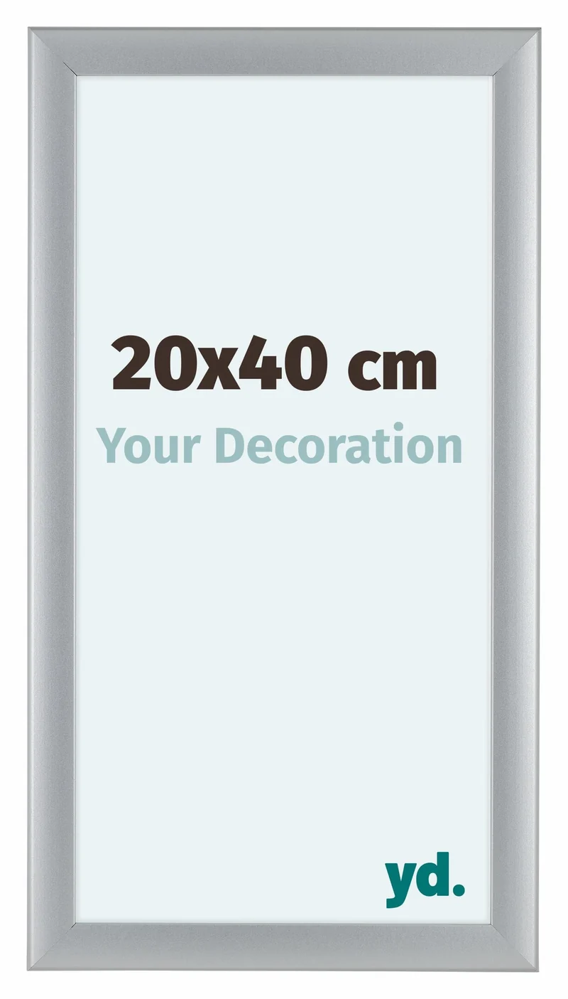 Bilderrahmen 20x40 cm - Silber Matt - MDF - Como