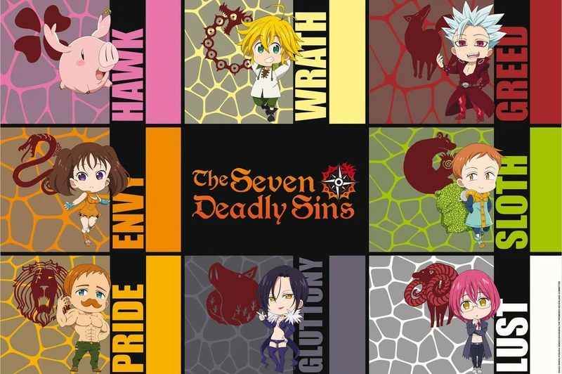 Poster The Seven Deadly Sins - S3 Chibi Sins 91.5x61cm