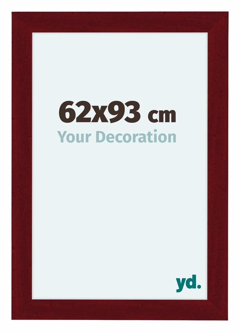 Bilderrahmen 62x93 cm - Weinrot Gewischt - MDF - Como