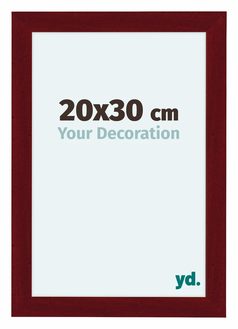 Bilderrahmen 20x30 cm - Weinrot Gewischt - MDF - Como