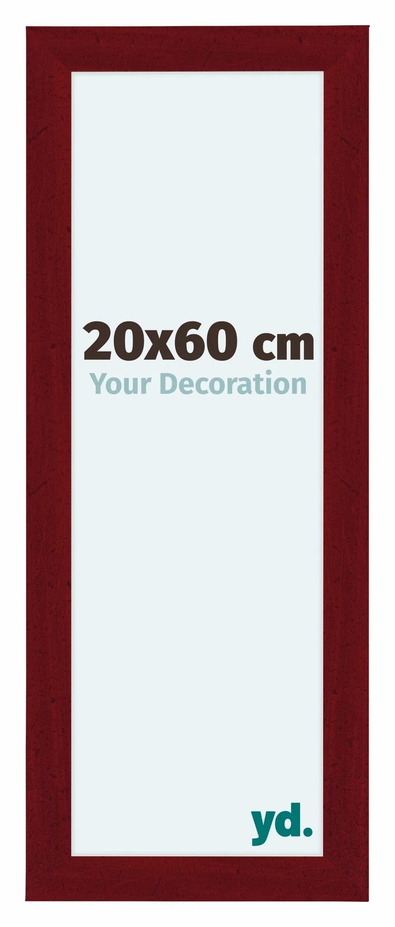 Bilderrahmen 20x60 cm - Weinrot Gewischt - MDF - Como