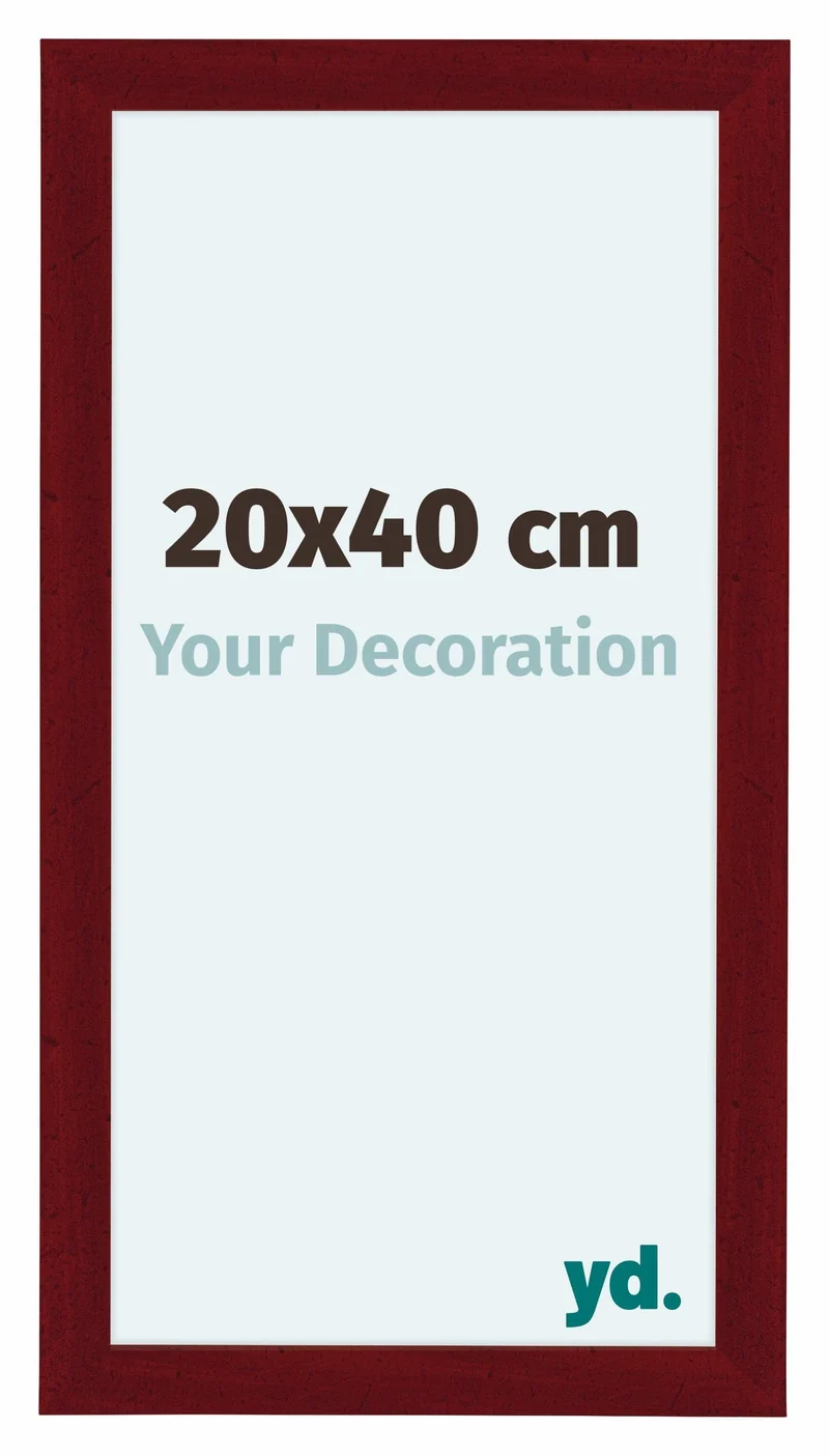 Bilderrahmen 20x40 cm - Weinrot Gewischt - MDF - Como