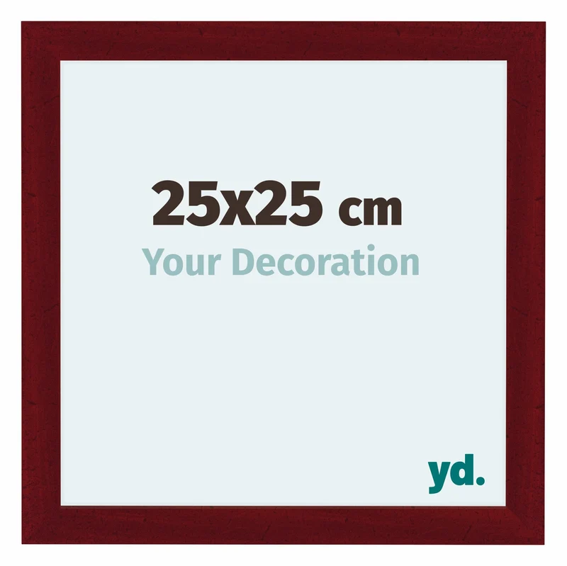 Bilderrahmen 25x25 cm - Weinrot Gewischt - MDF - Como