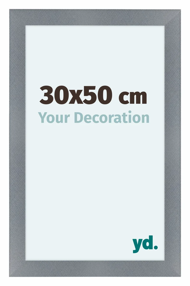 Bilderrahmen 30x50 cm - Aluminium - Gebürstet - MDF - Como